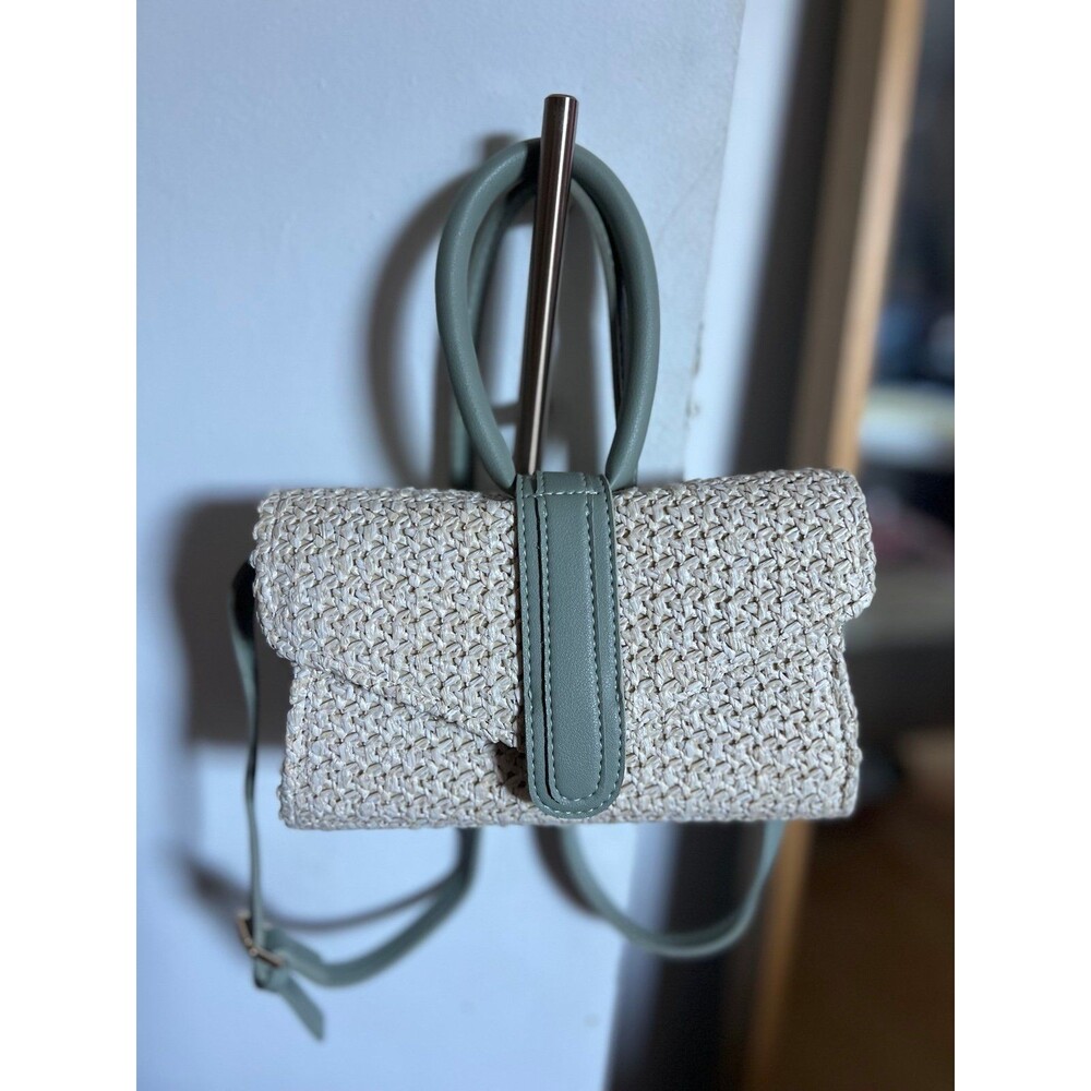 Beige/mint crossbody small purse